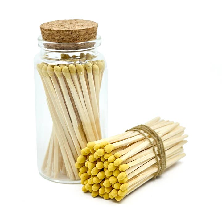 Chandler Studio - Wholesale Matches - Yellow Matches in Jar - Bottle Glass Jar 3" Inch0