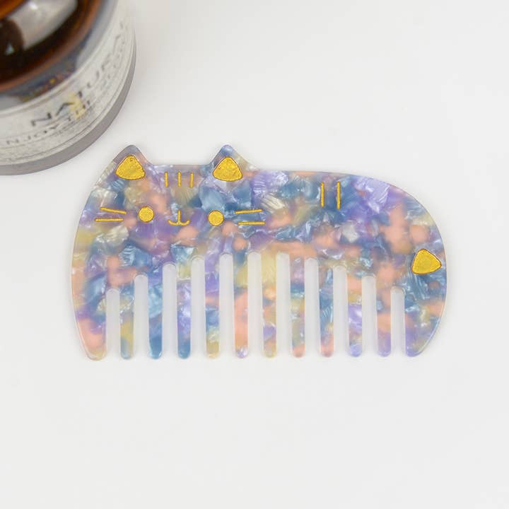 TheDivaSoap - Wholesale Hair Brush/Comb - 3.77'' Cute Cat Acetate Hair Comb, Eco-Friendly1