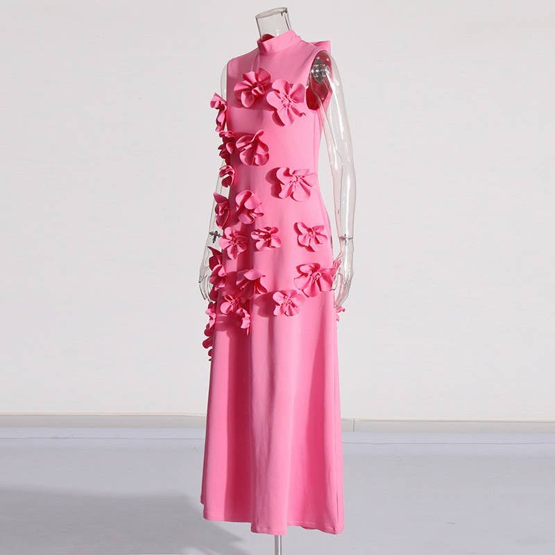 Sanyao Fashion – Engroshandel Kjole - Dame – SY165 Håndlavet 3D blomsterkjole - efterårs elegance4