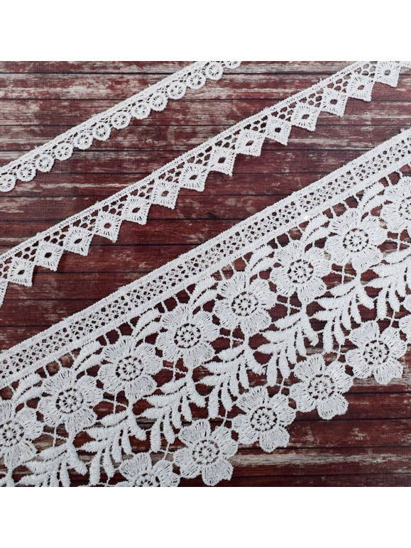CrafTreat Lace Trims 2 2 Yards 3 Designs for wholesale by CrafTreat