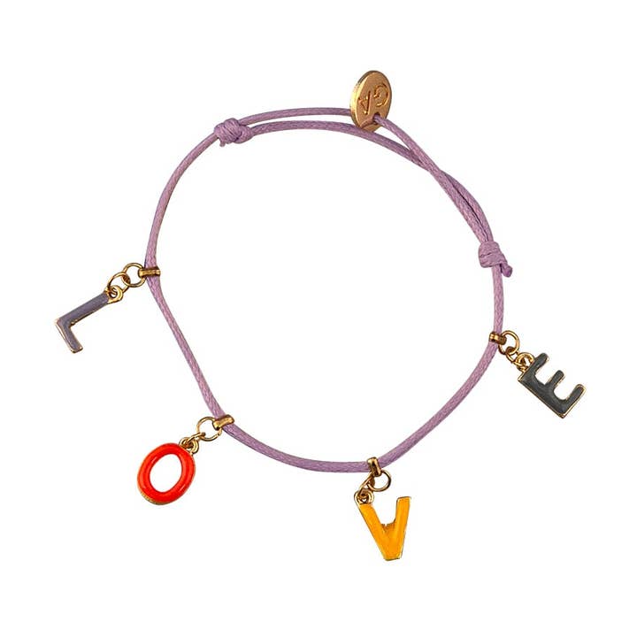 Pulseira com pingentes da palavra LOVE por atacado de Global Affairs