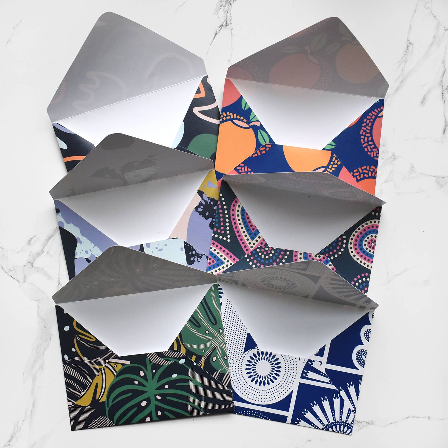 MASU - Wholesale Envelopes - Color Blue Handmade Eco-Friendly Envelopes - Set of 61