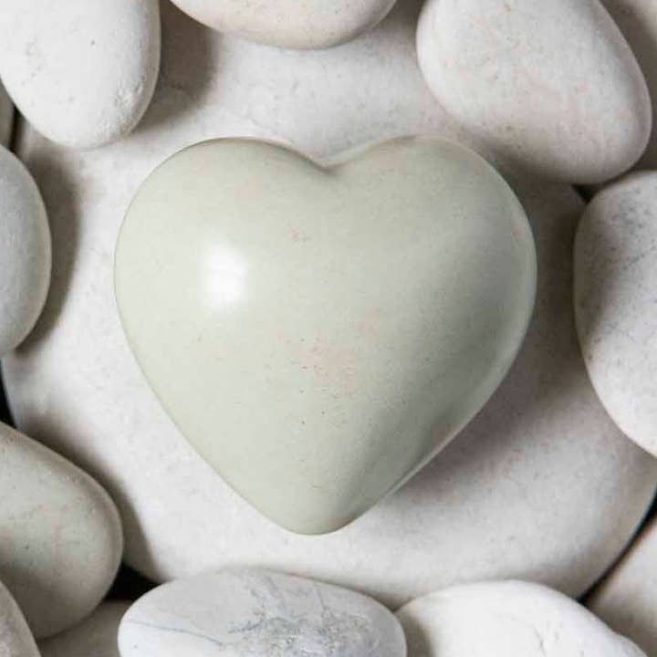 Natural Soapstone Heart for wholesale by Siesta