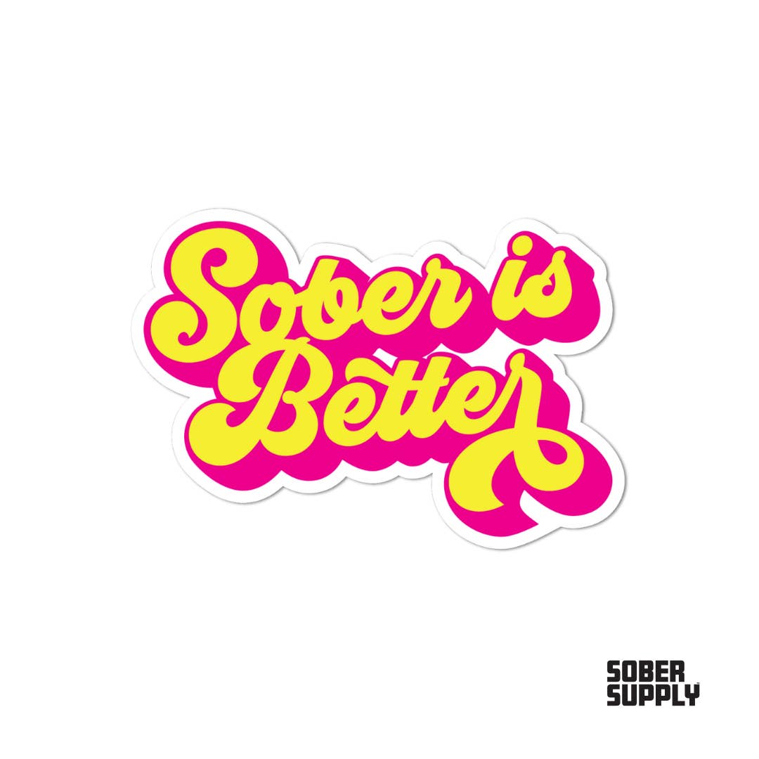 SOBER SUPPLY – wholesale Telefon- och laptopklistermärken – Sober är bättre klistermärke