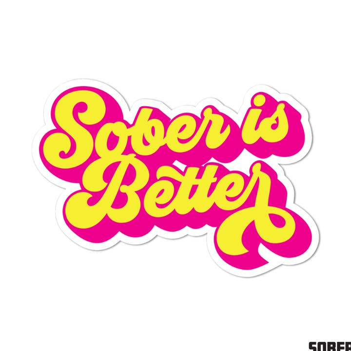 SOBER SUPPLY – wholesale Telefon- och laptopklistermärken – Sober är bättre klistermärke0