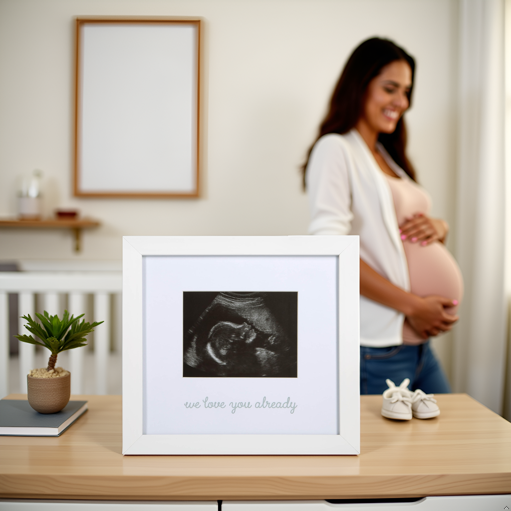 Kate & Milo - Wholesale Picture Frame - Kids & Baby - We Love You Already Sonogram Frame, White8