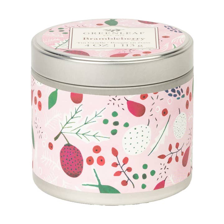 Greenleaf Gifts - Wholesale Jar/Filled Candle - Brambleberry Tin Candle 6pk0