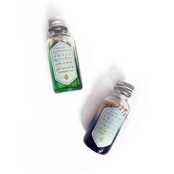 Studio Portmanteau - Wholesale Matches - Midnight Blue Ombré Match Bottle | Fine Match Jar4