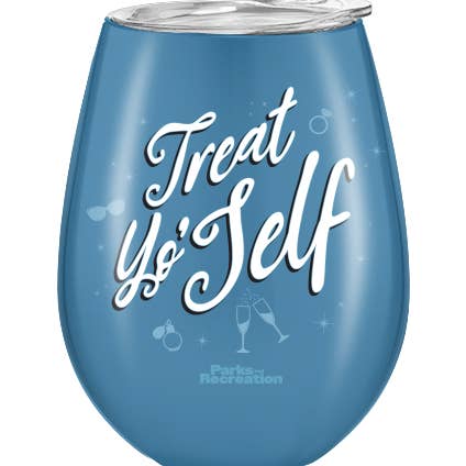 Parks and Recreation Treat Yo Self 10oz Double Wall for wholesale by Silver Buffalo