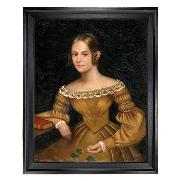 Madison Bay Co. - Historical Home Decor Reproductions - Wholesale Painting/drawing - Portrait of a Woman in Yellow Dress Painted Print on Canvas28