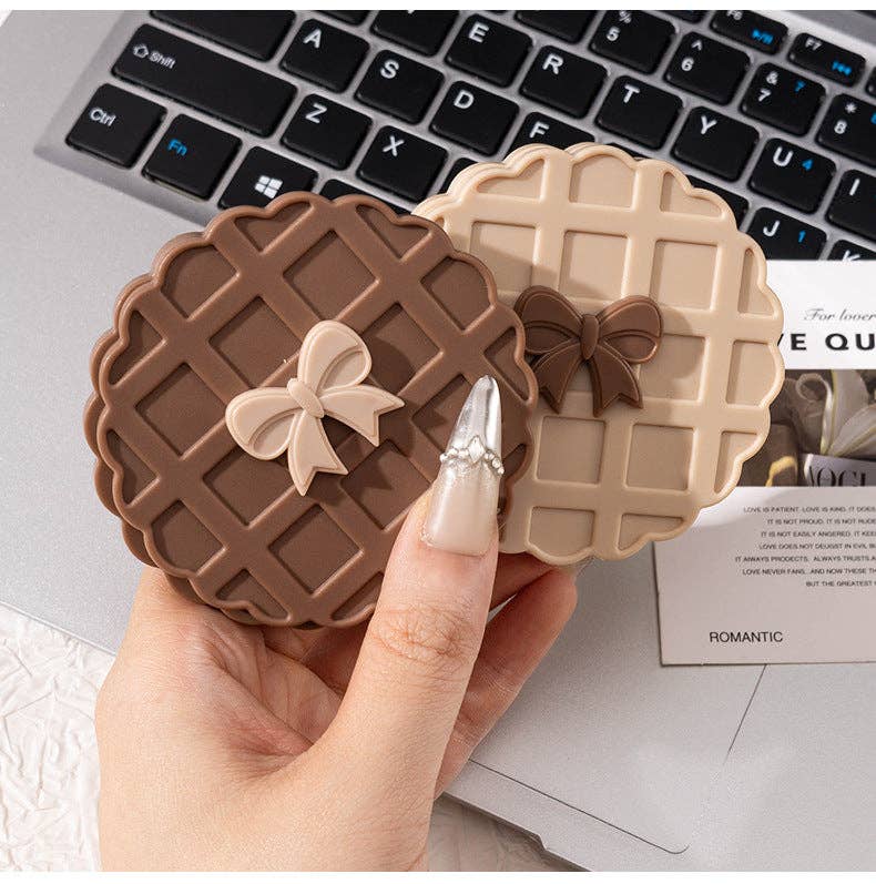 Dipped Shop – wholesale Kompakt spegel – Båge Söt Roterande Bärbar Sminkspegel DP25F4061