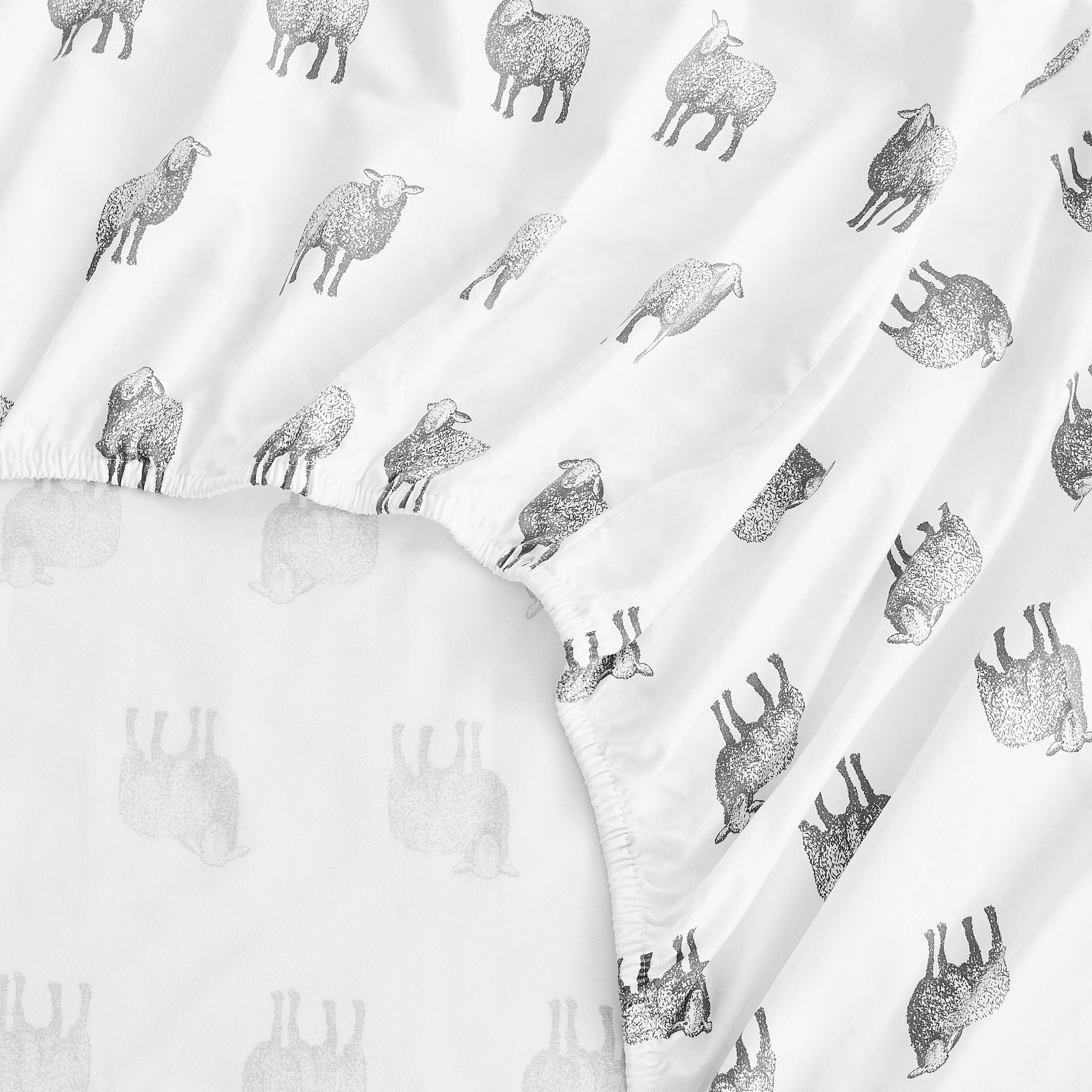 Mélange Home - Wholesale Sheet Set - Sheep Printed Cotton Sheet Set1