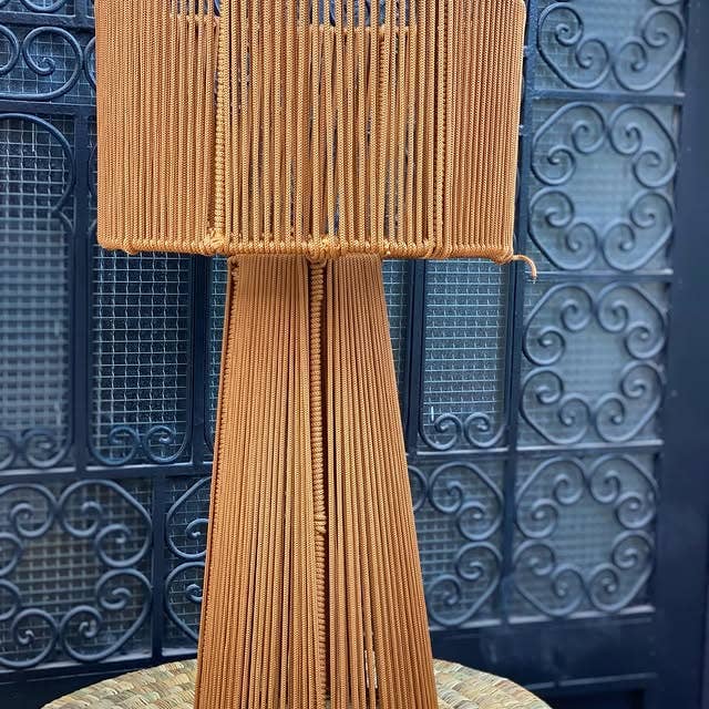 martitec - Vendita all'ingrosso Lampada da scrivania/d'accento - lampada marcia lampada naturale marcia, paralume in rafia,4