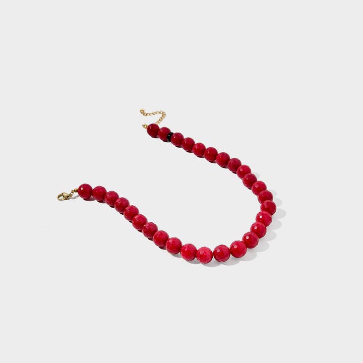 Allie + Bess - Wholesale Beaded/Pearl Necklace - Merlot Necklace