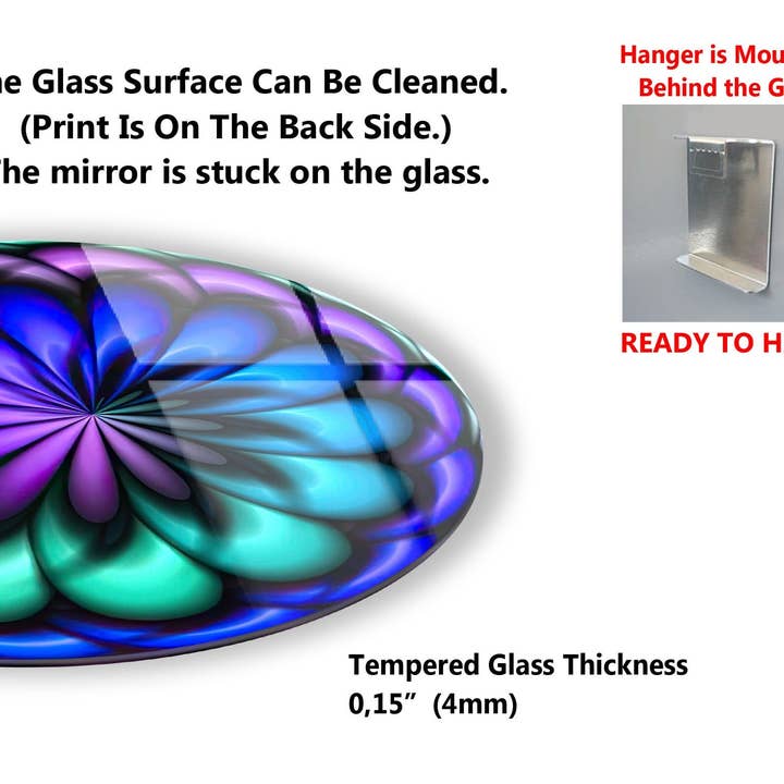 MyPhotostation - Wholesale Wall Accent - Abstract Round Tempered Glass Wall Art8