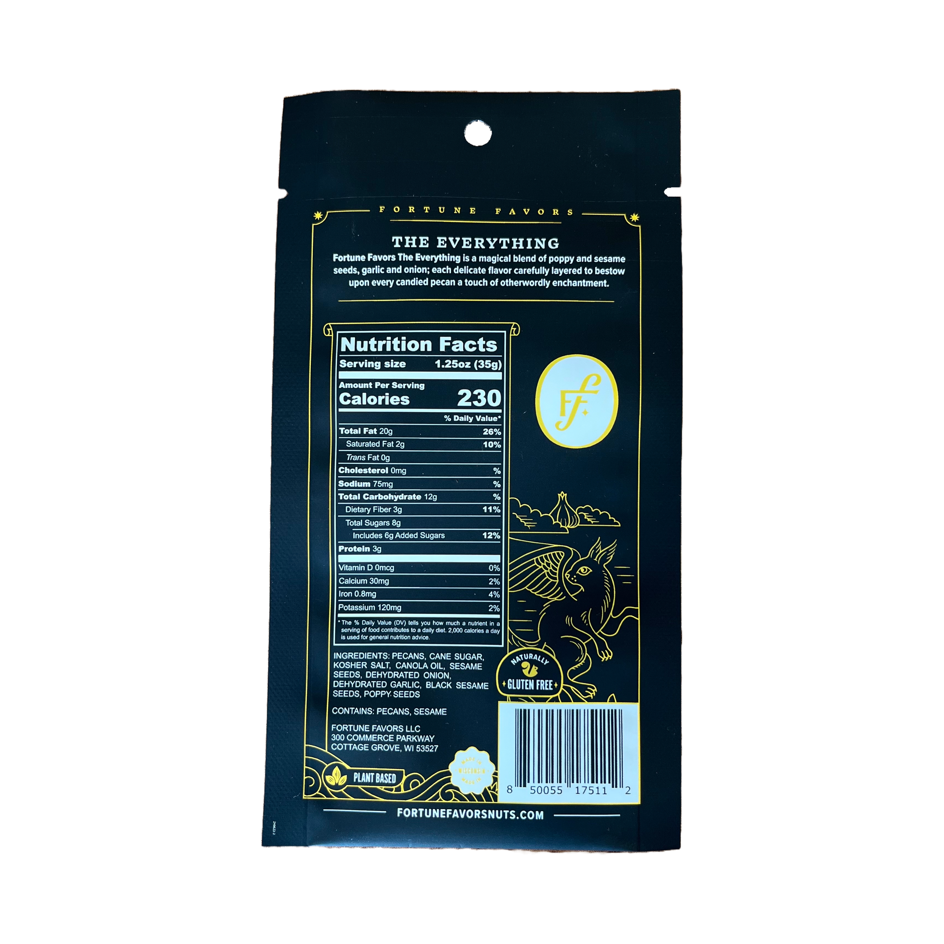 Fortune Favors - Wholesale Nuts - 1.25oz Fortune Favors The Everything Candied Pecans2