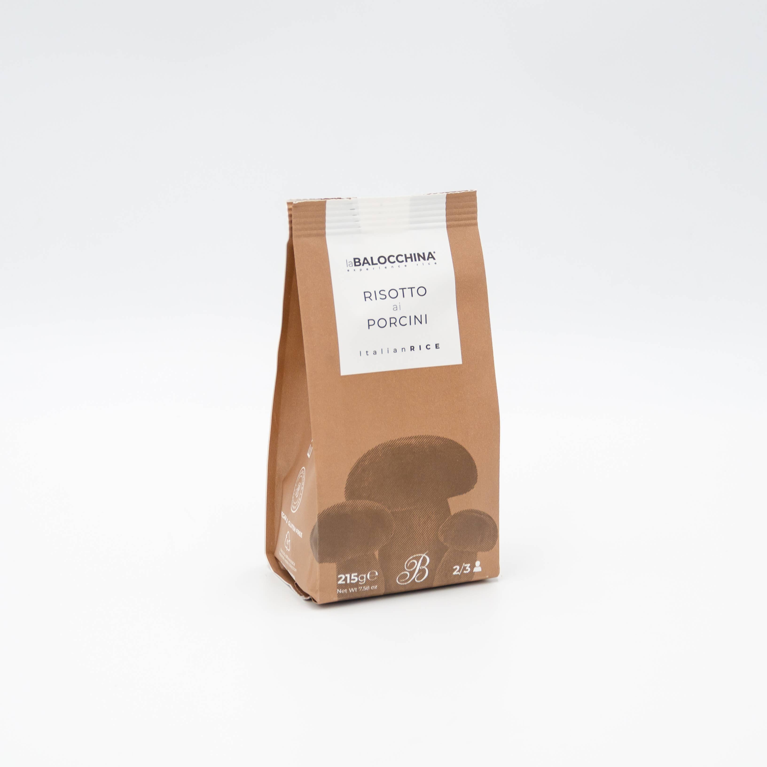 laBalocchina - Vente Riz pour risotto - Risotto aux cèpes 215 g en papier recyclable