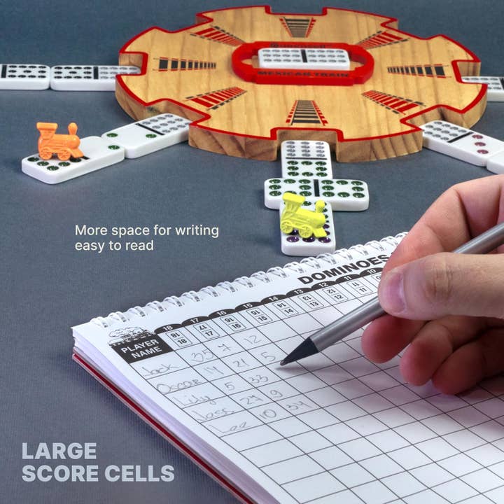 Queensell - Wholesale Board Game - 11.3x7.9 in Mexican Train Score Pads3
