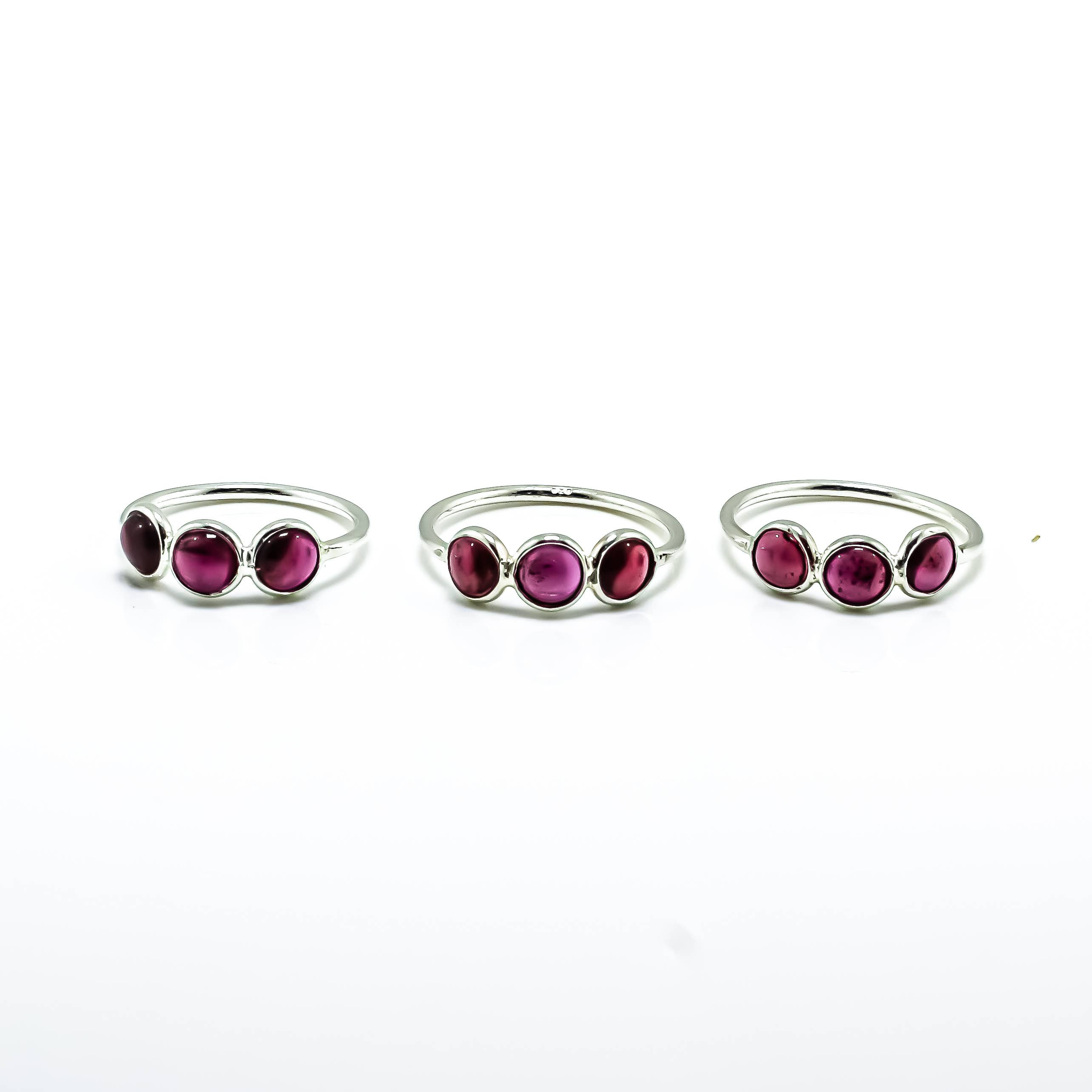 Quasar Gems USA - Wholesale Single Stone/Solitaire Ring - Garnet Ring Sterling Silver 9251