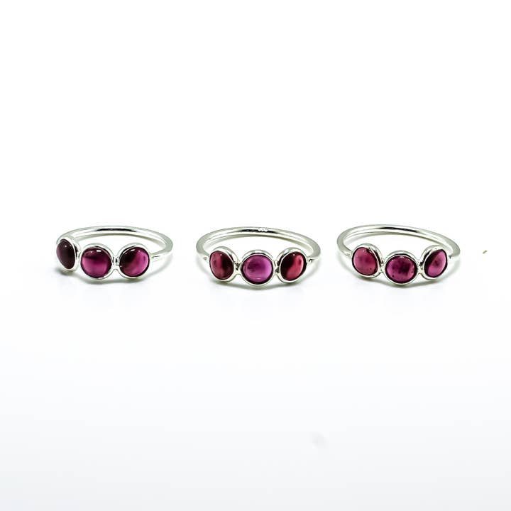 Quasar Gems USA - Wholesale Single Stone/Solitaire Ring - Garnet Ring Sterling Silver 9251