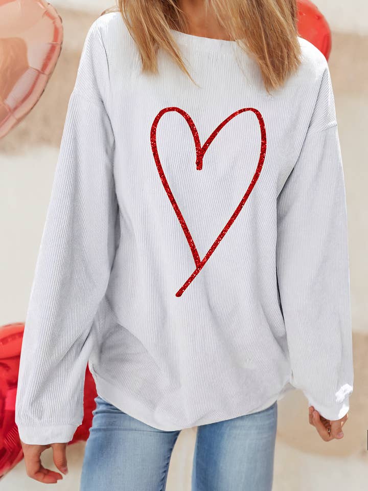 Pull-over en tricot à cordon de la Saint-Valentin LDC pour la vente par Little Daisy Closet