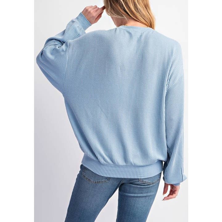 Coloring You - Wholesale Graphic Sweatshirt - Women's - 9078 TEXAS PRINT RIB CORD SWEATSHIRT