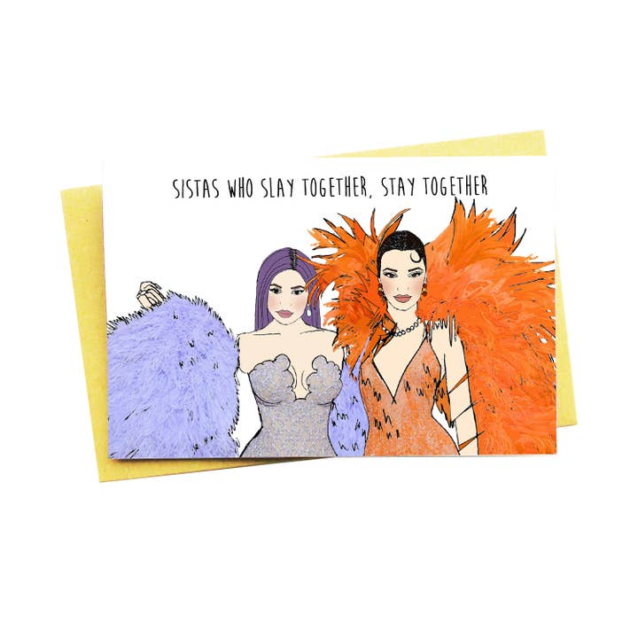 Sistas Hvem Dræber Sammen Lykønskningskort for engroshandel hos Nocturnal Paper