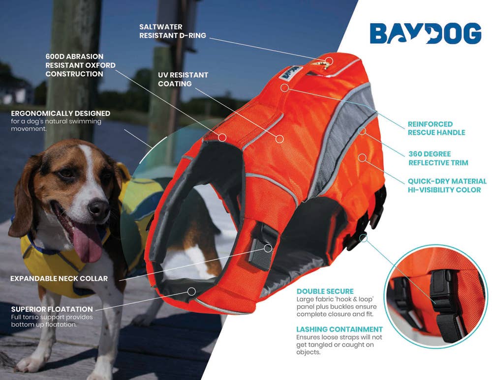 BAYDOG - Wholesale Hondenjack - Hond - Monterey Bay reddingsvest voor honden4