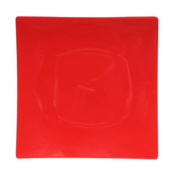 12 3/8" Flare Plate, 2" Deep, Pure Red,Melamine, 12/PK for wholesale by KT Supply