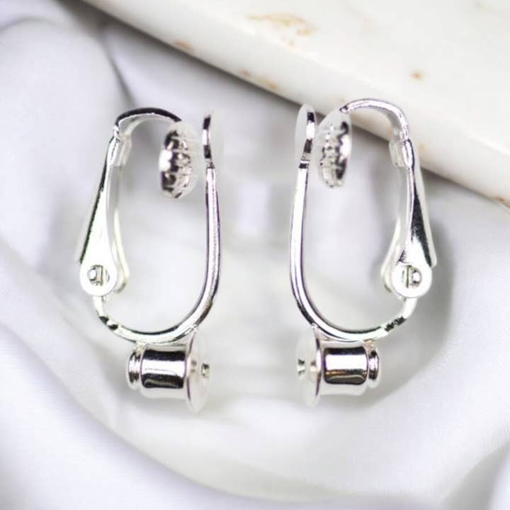 B. Inspired Designs- Polymer Clay Earrings - Wholesale Clip-On Earrings - Clip on Earring Converters- Silver