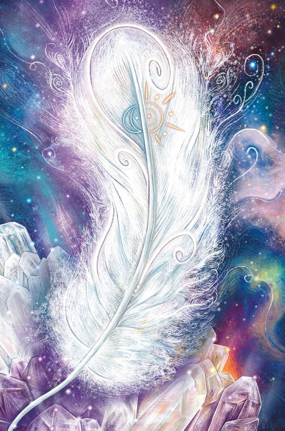 Cardshouse – wholesale Tarot-kort – Shamanic Crystals oraclekort blå ängel7