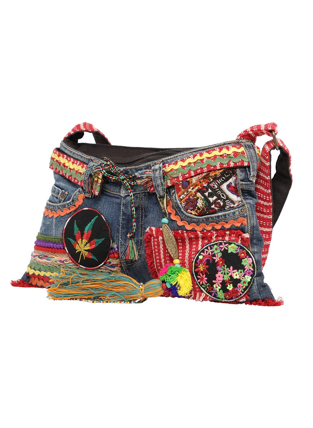KOMPANERO - Wholesale Crossbody Bag - Women's - Embellished Denim Multi Utility Sling Bag for women-Onda1