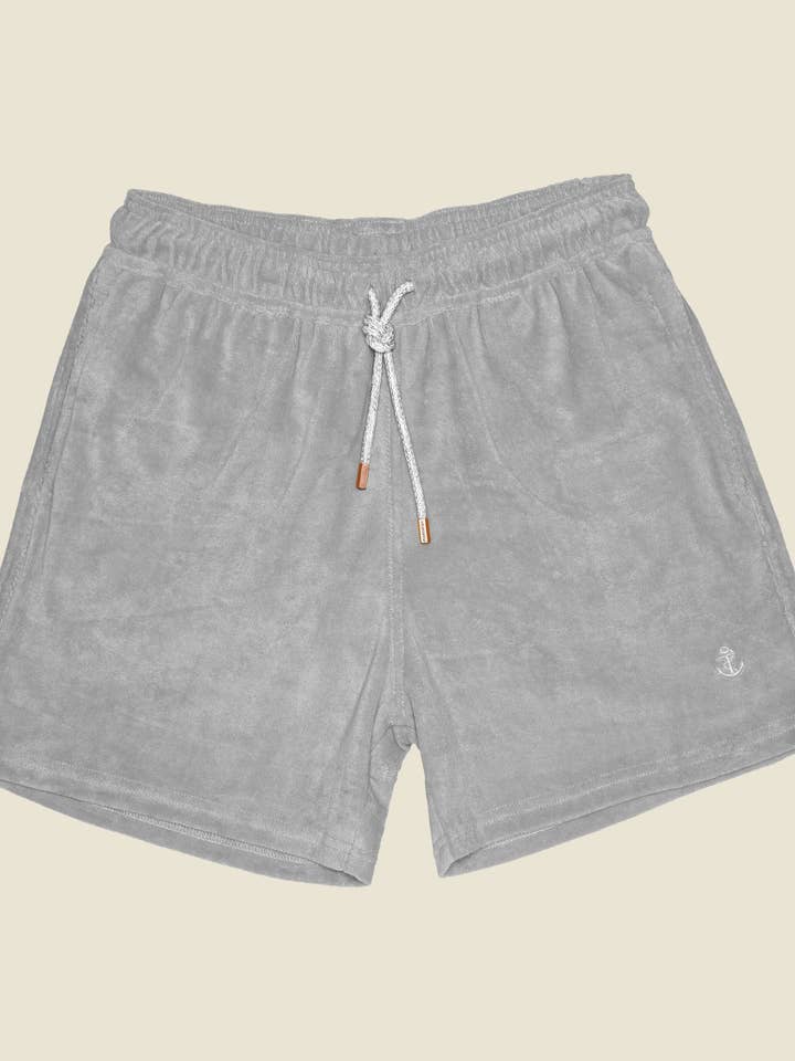 Terry Shorts - Grey Blue for wholesale by Retromarine