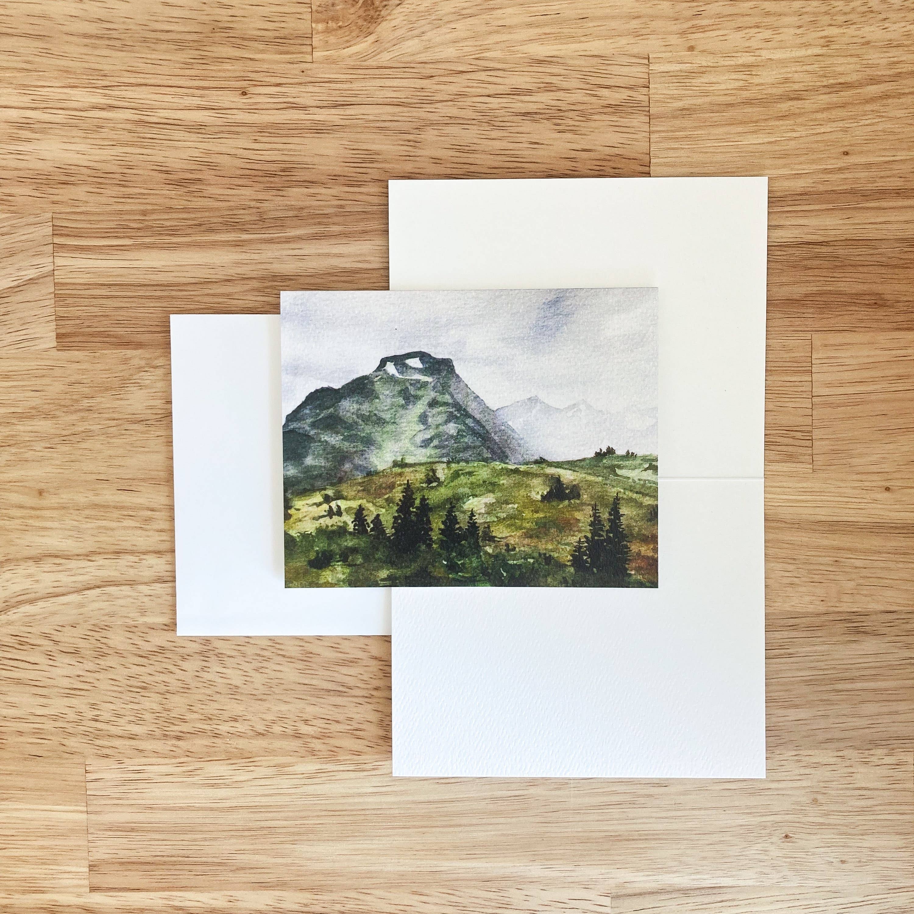 Lauren Simpson Art - Vente Carte de vœux classique - Carte Alpine Ridge