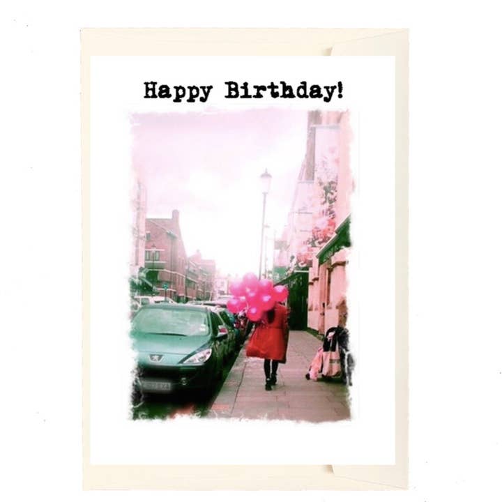 Paperlove Boutique - Wholesale Birthday Card - Birthday Pink Urban Balloons