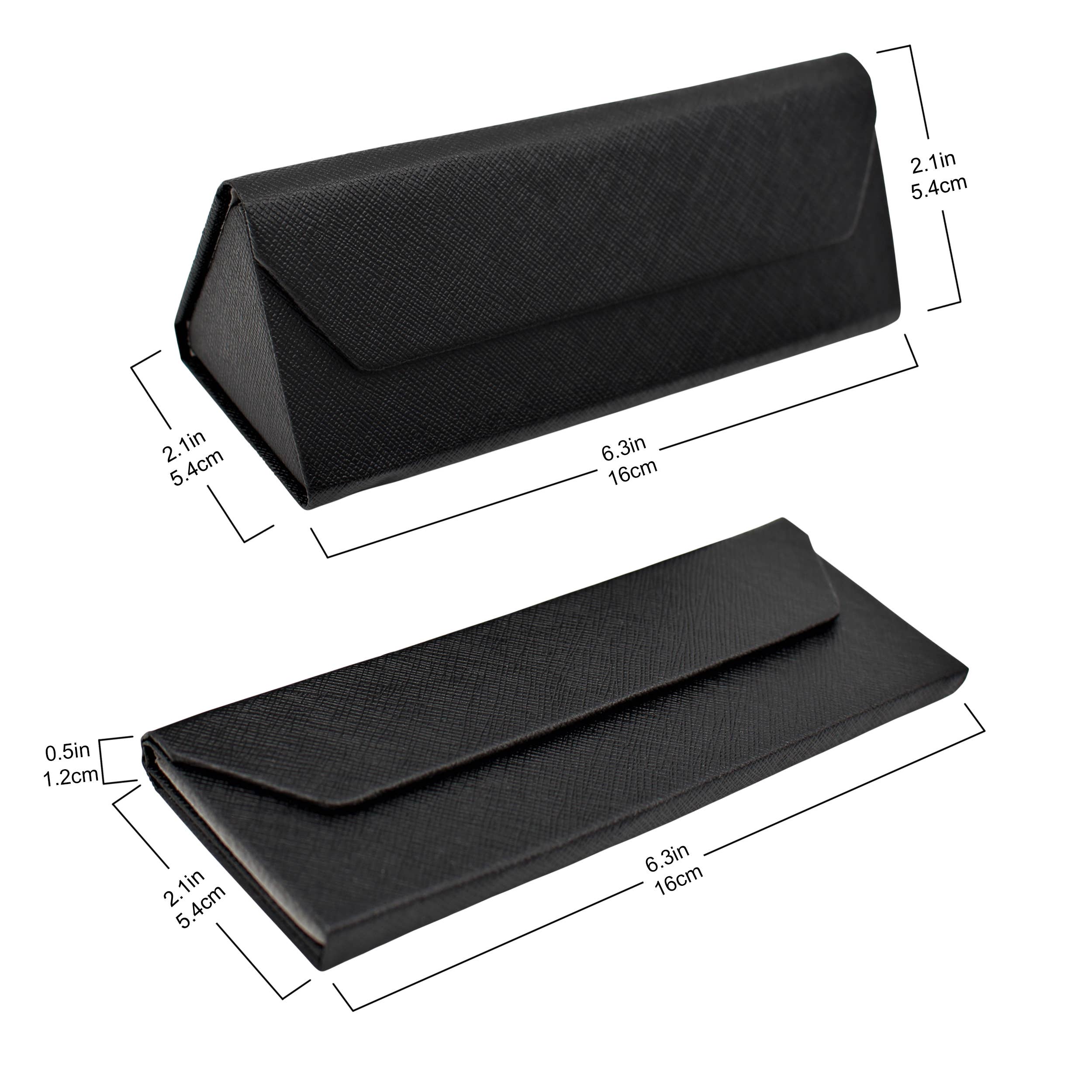 Real Sic - Wholesale Eyewear Cases & Holders - Unisex - Hardshell Eco Leather Solid Color Folding Glasses Case18