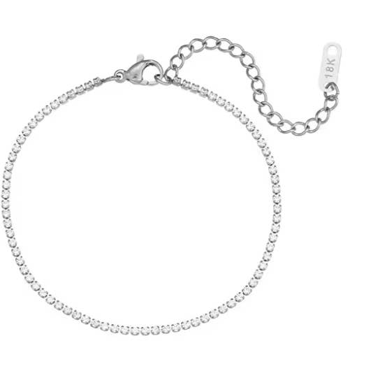 HoopLa - Venta al por mayor Pulseras de tenis - Pulsera Tennis de acero inoxidable con circonita