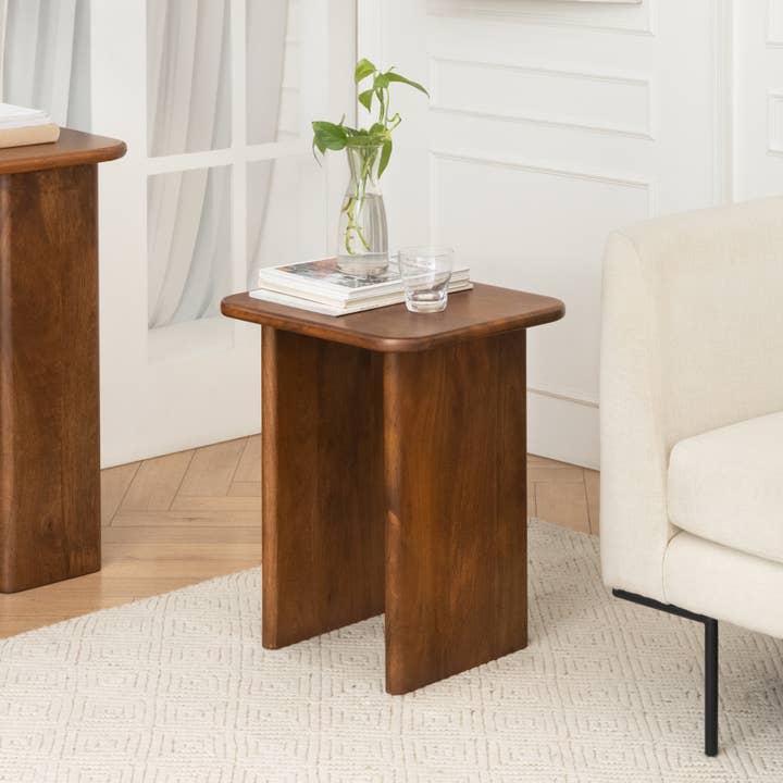Jem Solid Mango Wood End Table Living Room Side Table for wholesale by MH London