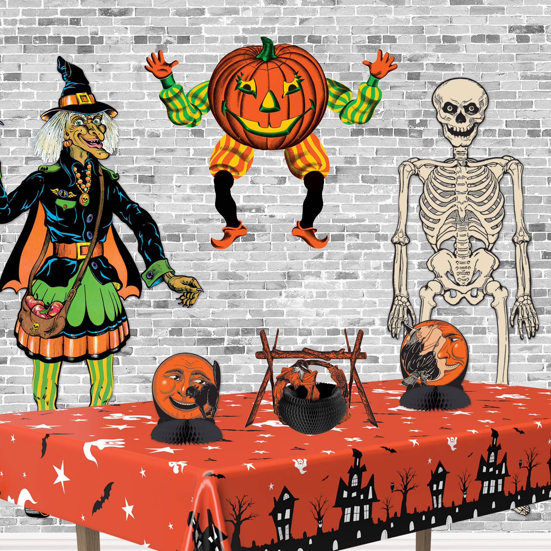 Beistle - Wholesale Decal - Party Decorations - Vintage Halloween Jointed Goblin 30"3