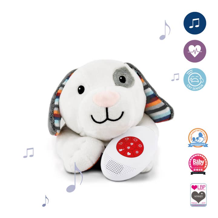 ZAZU - Vendita all'ingrosso Peluche - Bambini e neonati - Dex il cane un peluche dal suono del battito cardiaco