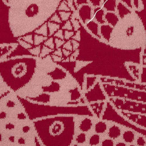 McKernan – Cachecol - Mulher por atacado – Cachecol Fjord – Jacquard de Lã Superfina com Motivo de Peixe3