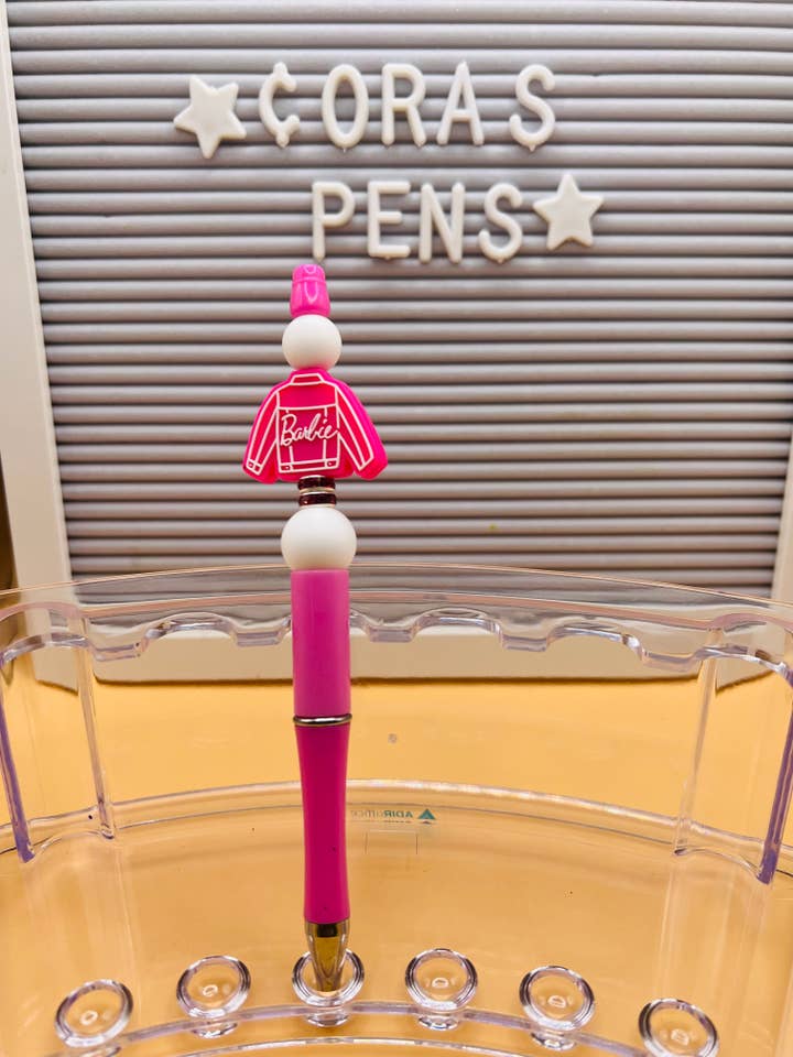 Barbie Jacket Pen for wholesale by Cora’s Pens