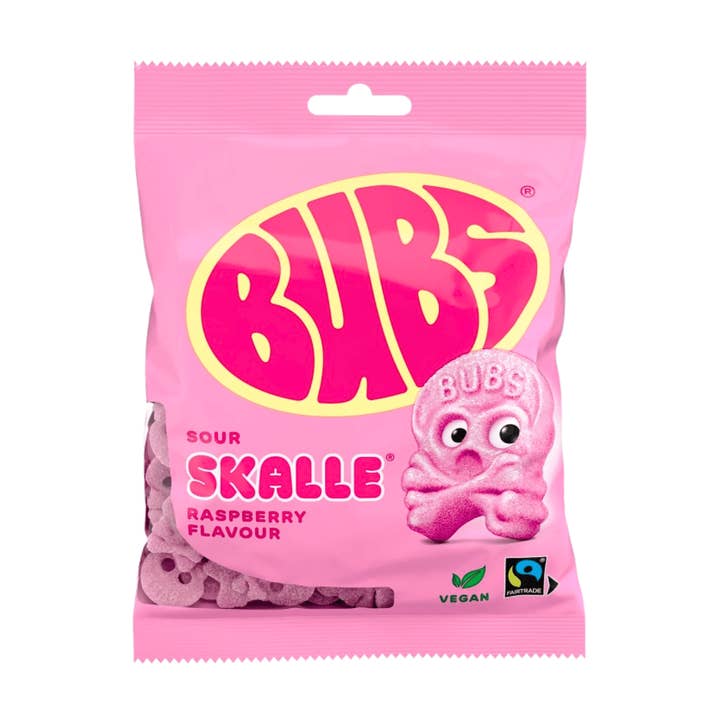 Nordicbangers - Swedish Candy Supply – Gomas por atacado – Bubs Cool Framboesa Caveira Espuma – 90g Doces Vegan Suecos5