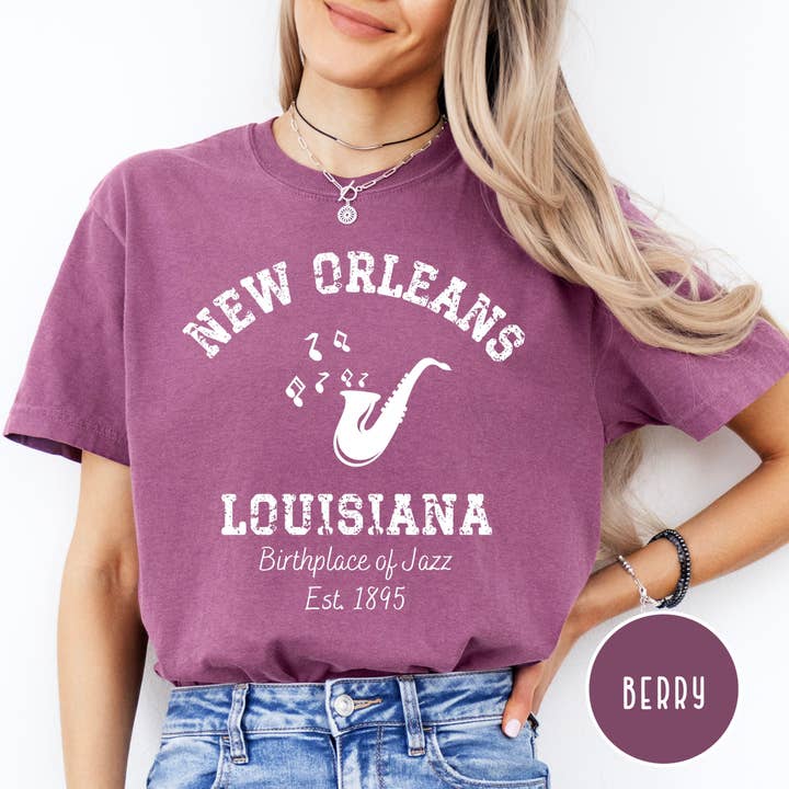 Nouvelle-Orléans Louisiane Berceau du Jazz Tee-shirt Comfort Colors® pour la vente par CindyL Boutique