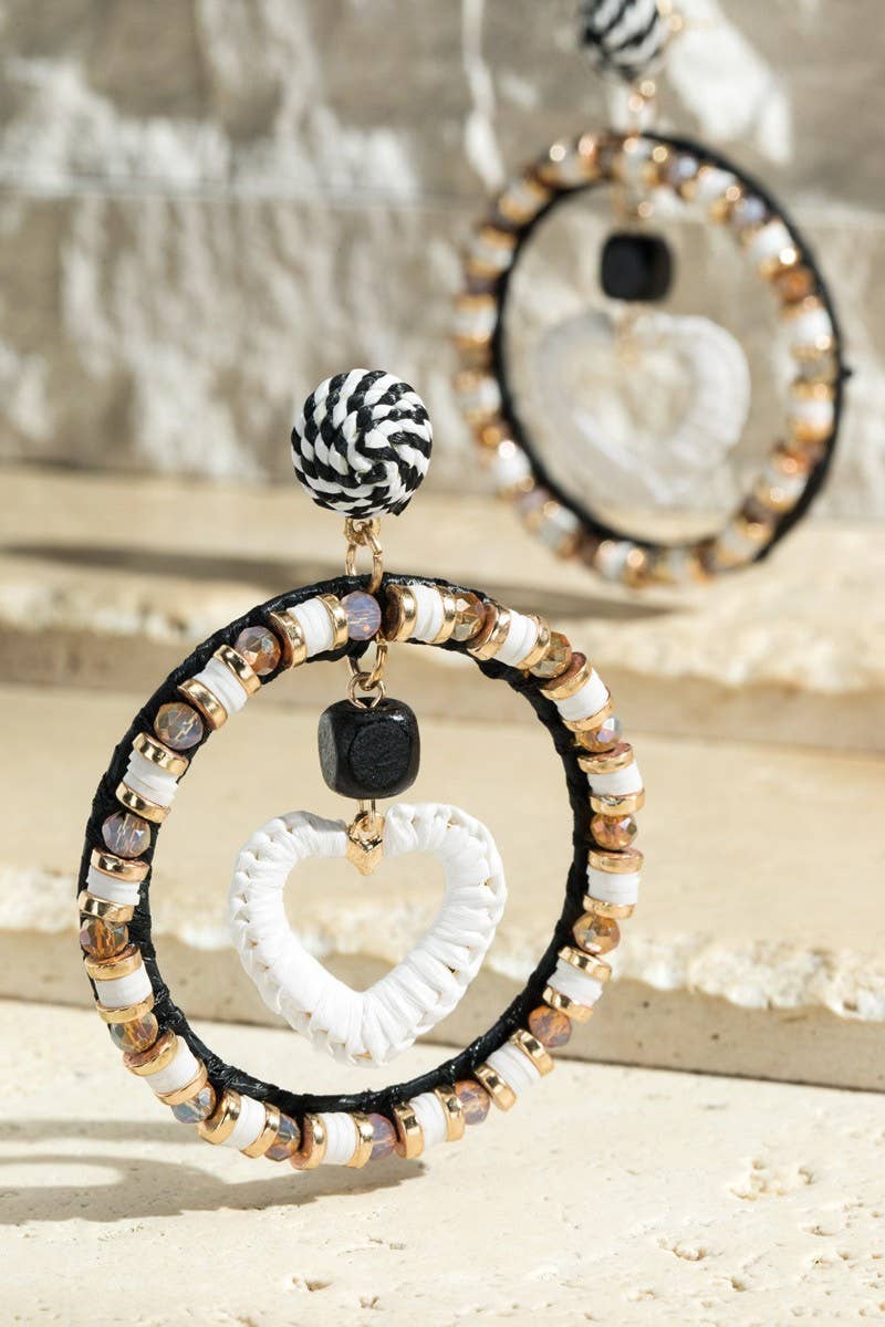 SOMMERLIEBE (GDMBW) Ohrringe aus verschiedenen Perlen und Rattan für den Großhandel auf Faire1