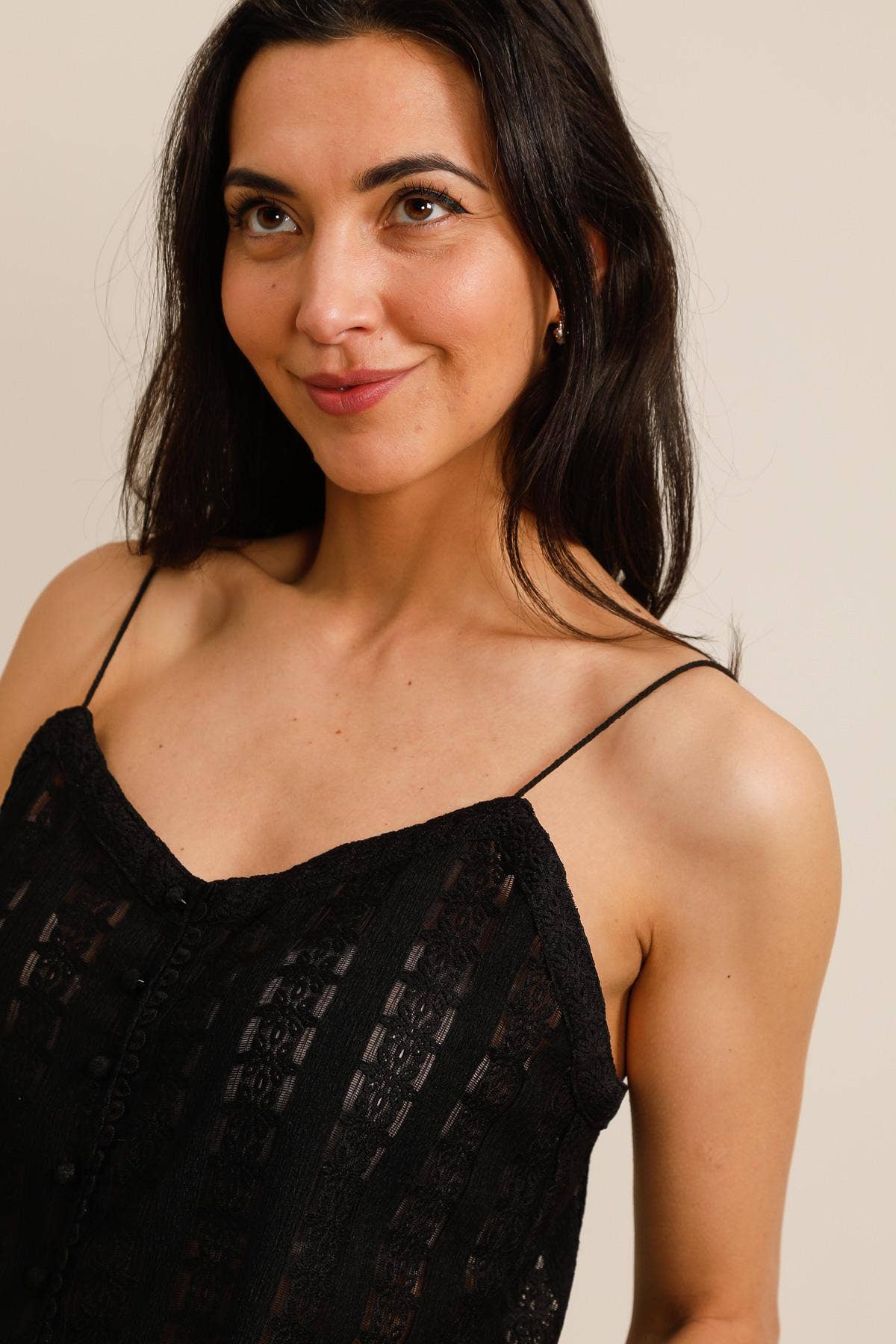 LOVIE & CO - Vente Chemisier – femme - Top caraco à dentelle - 4825T-LEAH3