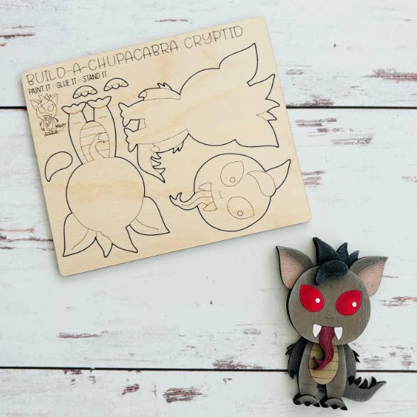 Reclaimed Woodworks Home Decor - Wholesale DIY Craft Kit - DIY Chupacabra Magnet Kit MYTHICAL CRAFT KIT