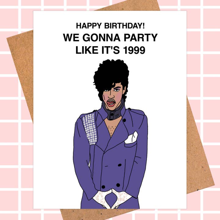 Pop Hot Cards - Wholesale Birthday Card - Birthday Card- 1999 Retro Prince Musical CardÂ