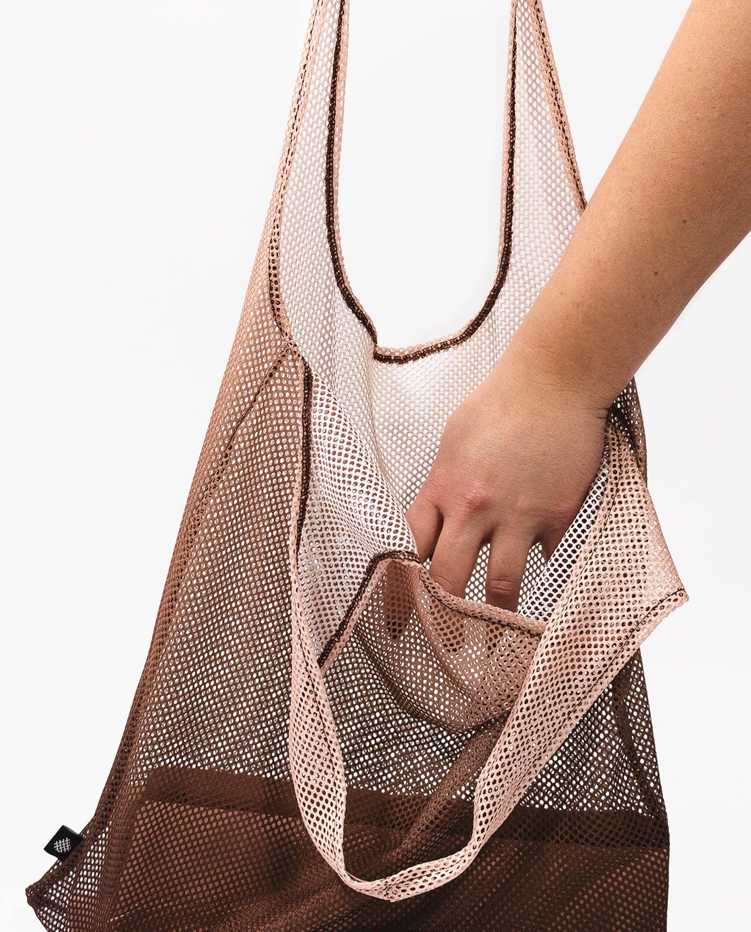 Arpe - Wholesale Grocery/Shopping Bag - Mesh Bag Chestnut Brown4