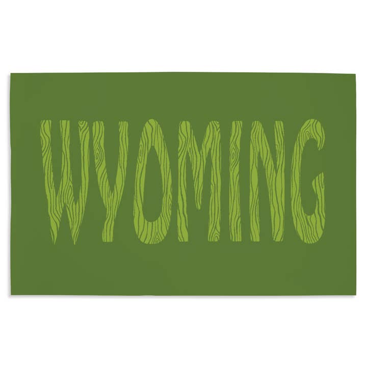 GICLEE PRINT Wyoming Outdoor Typography Woodgrain Type for wholesale by Lantern Press